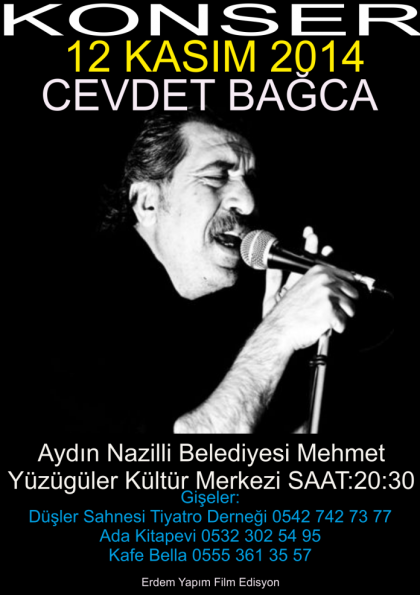 Cevdet Bağca Nazilli Konseri Etkinlik Afişi
