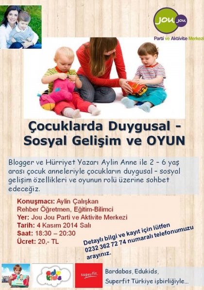 Çocuklarda Duygusal - Sosyal Gelişim ve Oyun Etkinlik Afişi