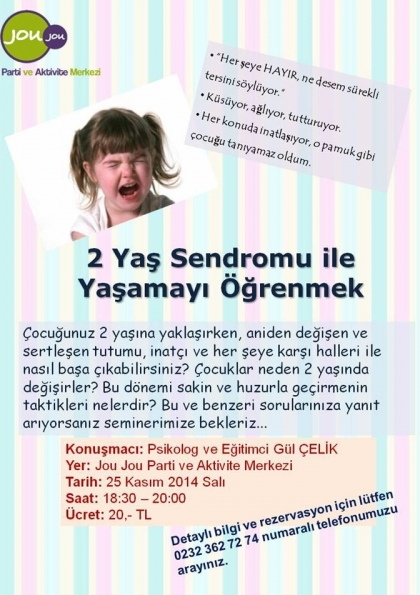 2 Yaş Sendromu ile Yaşamayı Öğrenmek Etkinlik Afişi