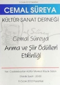 Cemal Süreya Anma ve Şiir Ödülleri Etkinliği Etkinlik Afişi