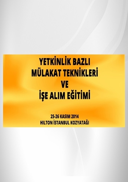 Yekinlik Bazlı Mülakat Teknikleri ve İşe Alım Eğitimi Etkinlik Afişi