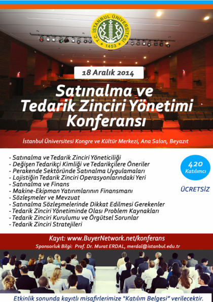 Satınalma ve Tedarik Zinciri Yönetimi Konferansı Etkinlik Afişi