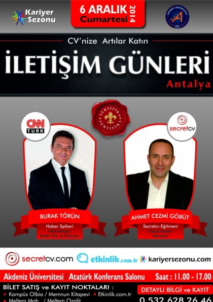 İletişim Günleri - Antalya Etkinlik Afişi