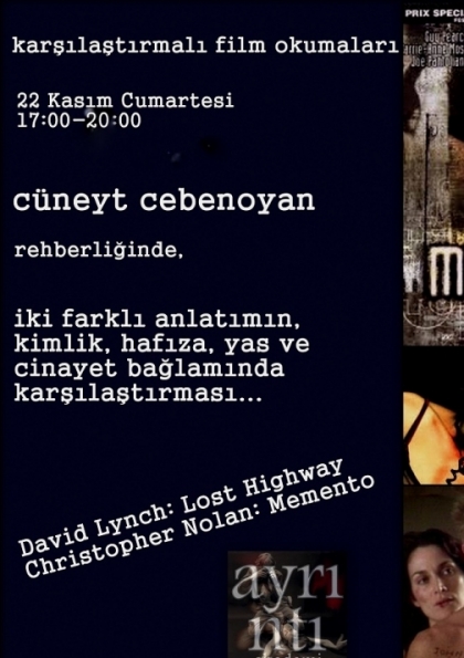 Cüneyt Cebenoyan İle “Karşılaştırmalı Film Okuma Atölyeleri” Etkinlik Afişi