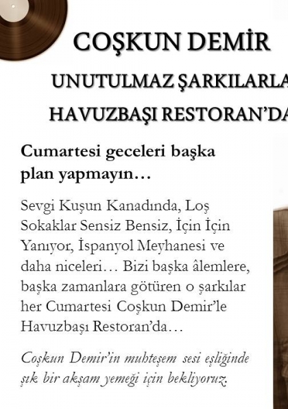 Coşkun Demir İtü Maçka Konseri Etkinlik Afişi