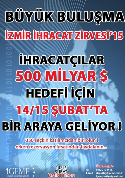 İzmir İhracat Zirvesi'15 Etkinlik Afişi