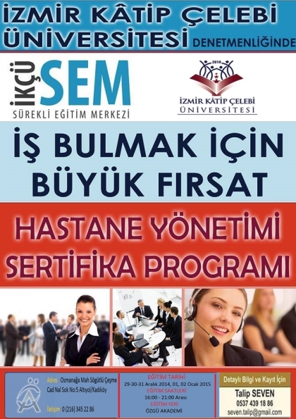 Hastane Yönetimi Sertifika Programı Etkinlik Afişi