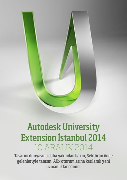 Autodesk University Extension (AUx) İstanbul Etkinlik Afişi