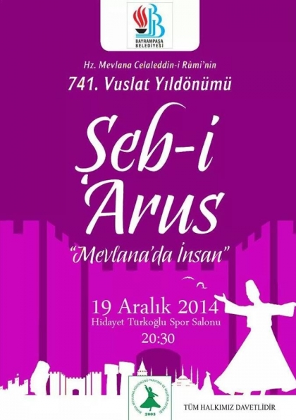 Şeb-i Arus "Mevlana'da İnsan Etkinlik Afişi