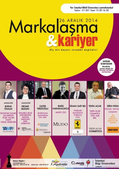 Markalaşma & Kariyer Etkinlik Afişi