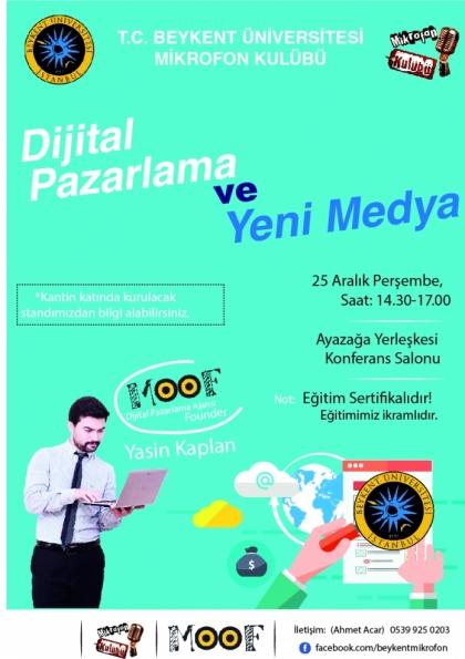 Dijital Pazarlama ve Yeni Medya Eğitimi Etkinlik Afişi