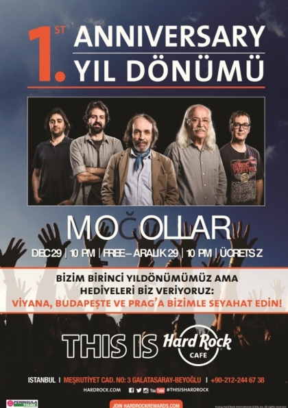 Hard Rock Cafe Istanbul 1.Yıl Dönümü Partisi Etkinlik Afişi