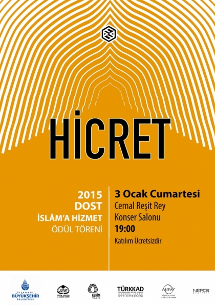 2015 Dost İslâm'a Hizmet Ödülleri Gecesi Etkinlik Afişi