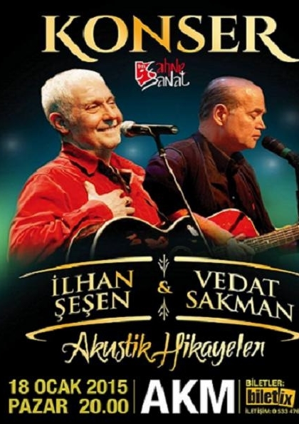 İlhan Şeşen ve Vedat Sakman Konseri Etkinlik Afişi