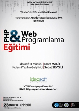 PHP ve Web Programlama Eğitimi Etkinlik Afişi