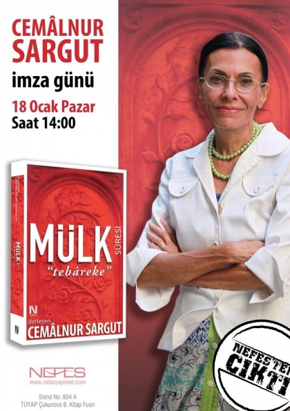 Cemâlnur Sargut - İmza Günü (Adana Çukurova Tüyap Kitap Fuarı) Etkinlik Afişi