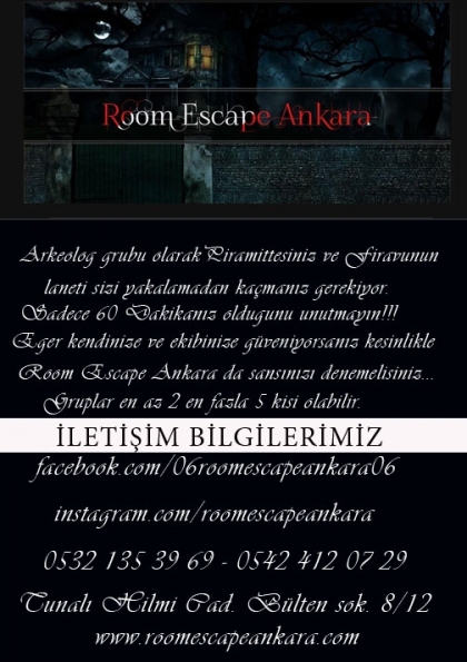 Room Escape Ankara Evden Kaçış Oyunu Etkinlik Afişi