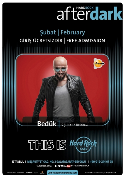 Bedük Şubat Ayında Hard Rock Cafe Istanbul Sahnesinde Etkinlik Afişi