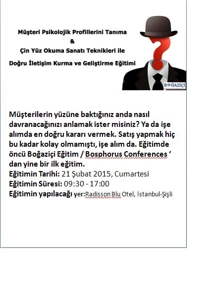 Çin Yüz Okuma Sanatı Uzmanı Sevgi Karaca İle Müşteri Psiklojik Tanıma ve Çin Yüz Okuma Sanatı  Teknikleri İle Doğru İletişim Kurma ve Geliştirme Eğitimi Etkinlik Afişi