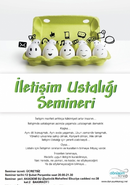 Deneyimsel Tasarım Öğretisi İletişimde Ustalık Eğitimi Tanıtım Semineri Etkinlik Afişi