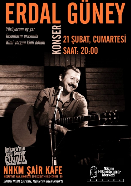 Erdal Güney Ankara Konseri Etkinlik Afişi