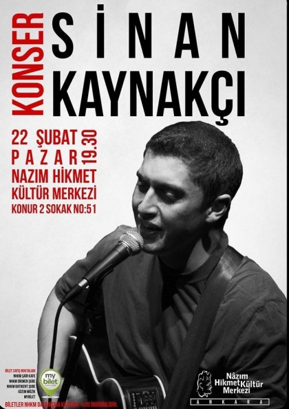 Sinan Kaynakçı Ankara Konseri Etkinlik Afişi