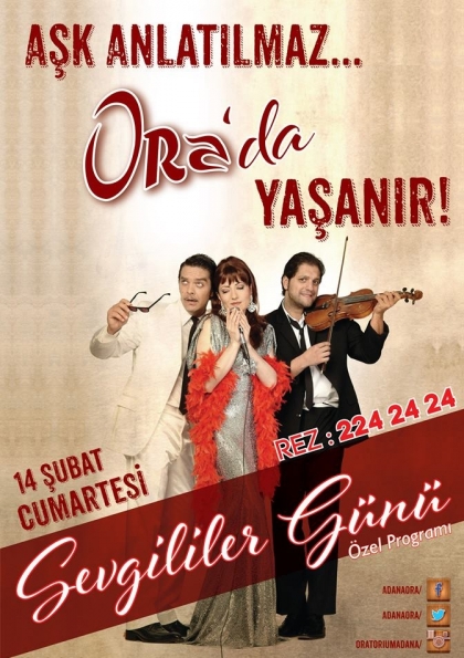 14 ŞUBAT ''Sevgililer Günü Eğlencesi' (ADANA) Etkinlik Afişi