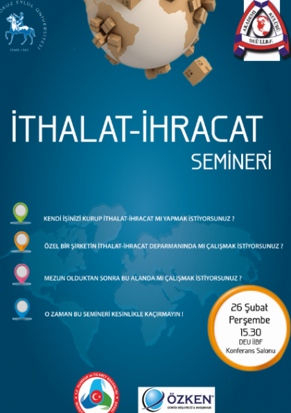 İthalat-İhracat Semineri Etkinlik Afişi