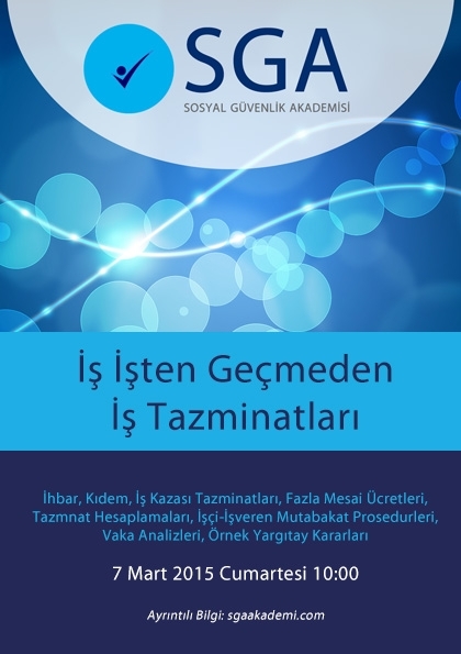 İş Tazminatları Semineri Etkinlik Afişi