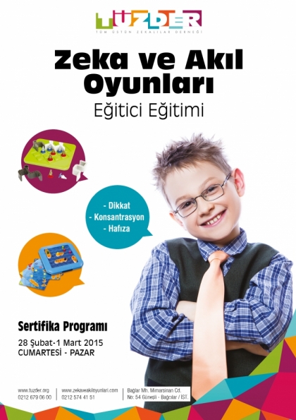 TÜZDER Zeka ve Akıl Oyunları Eğitici Eğitimi Etkinlik Afişi
