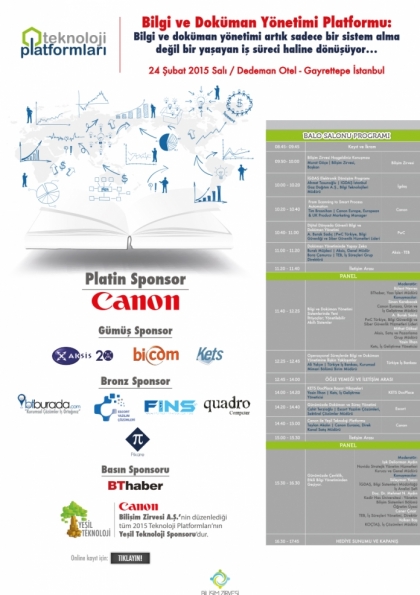 Bilgi ve Doküman Yönetimi Teknoloji Platformu Etkinlik Afişi