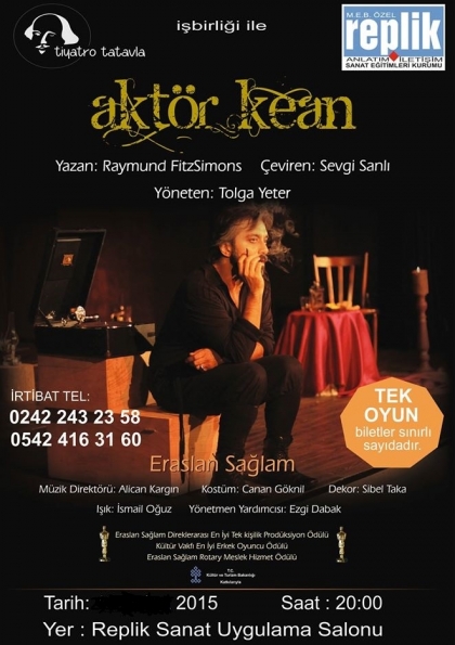 Aktör Kean Tiyatro Oyunu Etkinlik Afişi
