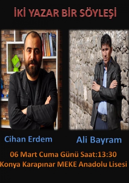 Cihan Erdem ve Ali Bayram Söyleşi & İmza Günü Etkinlik Afişi