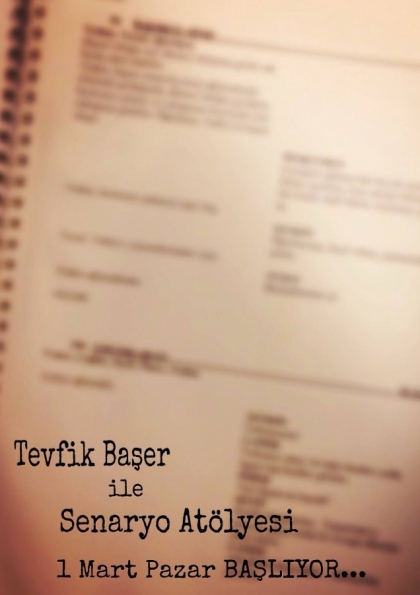 Tevfik Başer ile Senaryo Atölyesi Etkinlik Afişi