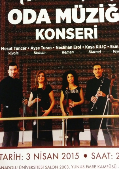 Anadolu Üniversitesi Devlet Konservatuvarı Aso Beşlisi Konseri Etkinlik Afişi
