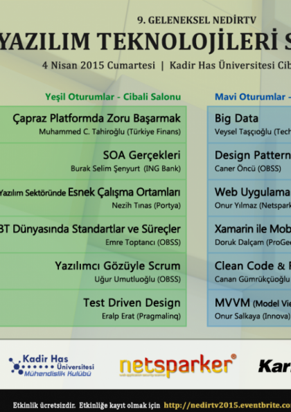 Yazılım Teknolojileri Semineri Etkinlik Afişi