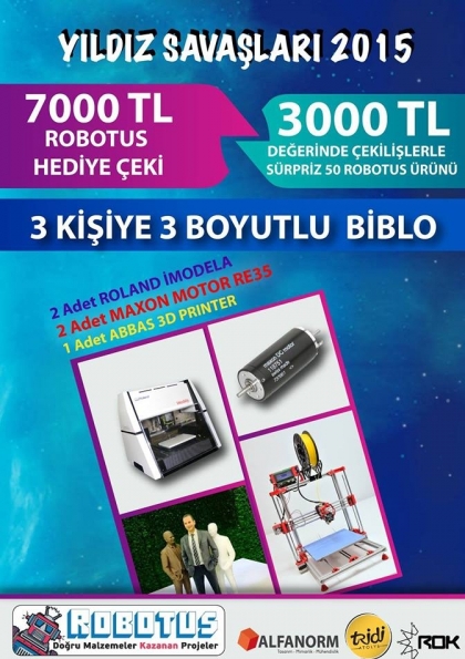 YTÜ Robotik ve Otomasyon Kulubü Yıldız Savaşları 2015 Etkinlik Afişi