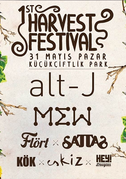 1st Harvest Festival - Alt-J - Mew Etkinlik Afişi