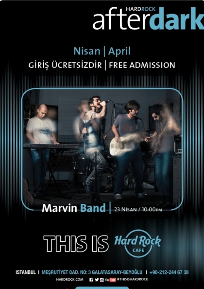 Marvin Band Hard Rock Cafe Istanbul'da Etkinlik Afişi