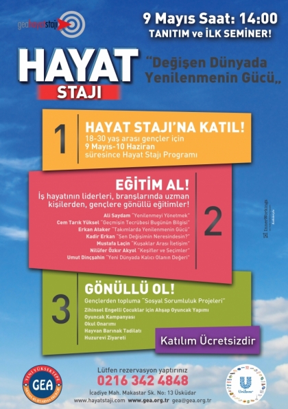 8. GEA Hayat Stajı - Değişen Dünyada Yenilenmenin Gücü Etkinlik Afişi