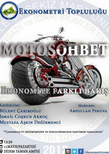 Motosohbet | Ekonometri Toplulugu Etkinlik Afişi