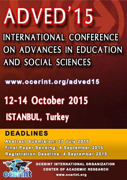 ADVED’15- International Conference On Advances In Education, And Social Sciences Etkinlik Afişi