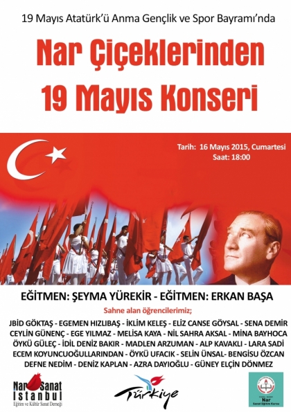 19 Mayıs Gençlik Konseri Etkinlik Afişi