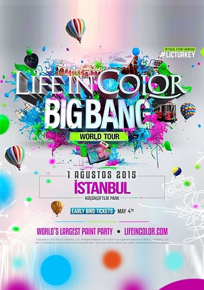 Life in Color The Big Bang Tour İstanbul Etkinlik Afişi