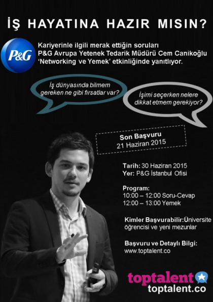 P&G Avrupa Yetenek Tedarik Müdürü ile Networking&Yemek Etkinlik Afişi