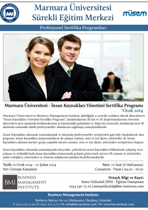 Marmara Üniversitesi - İnsan Kaynakları Yönetimi Sertifika Programı Etkinlik Afişi