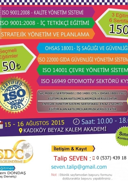 İstanbul ISO Sistemleri Eğitimi Etkinlik Afişi