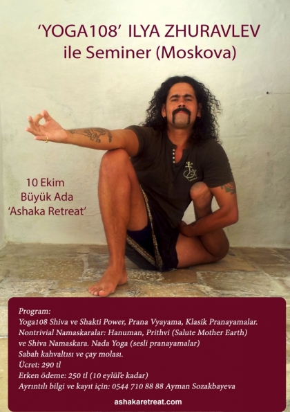 "Yoga108" Ilya ZHURAVLEV ile Seminer Etkinlik Afişi