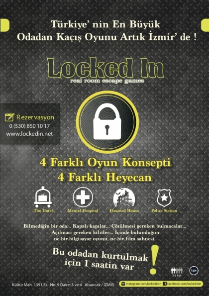 Locked In Room Escape Games Etkinlik Afişi