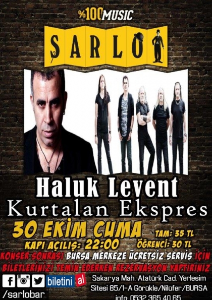 Haluk Levent- Kurtalan Ekspres Etkinlik Afişi